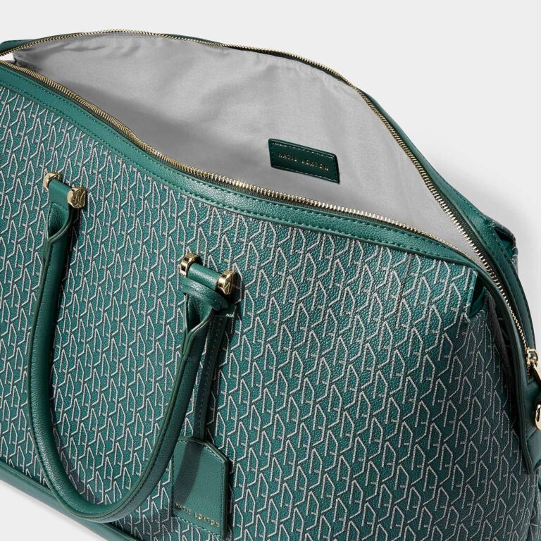 Signature Weekender Bag In Emerald Green
