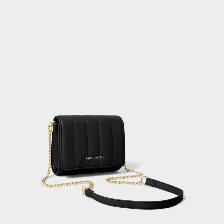 Kendra Quilted Mini Crossbody Bag in Black