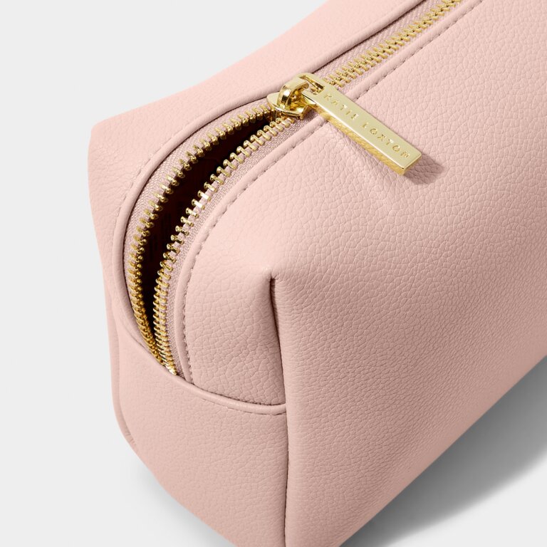 Secret Message Makeup Bag 'Choose Happy' In Dusty Pink