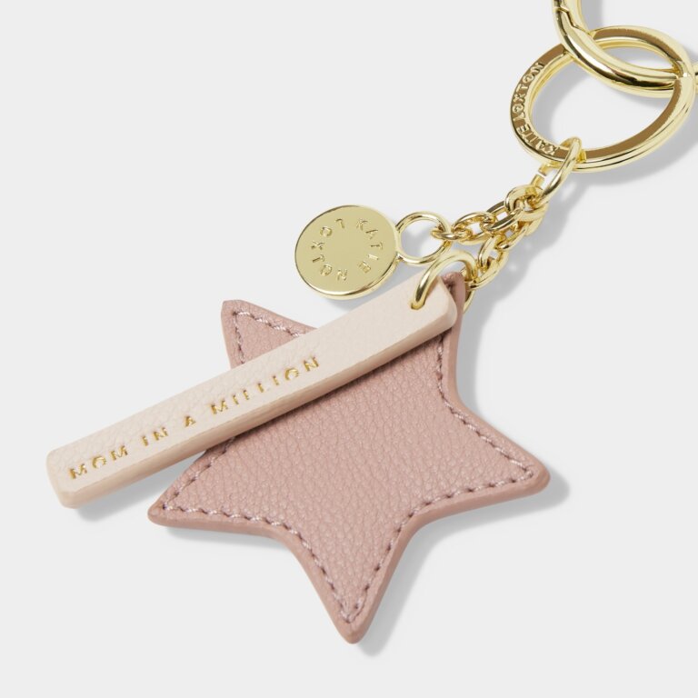 Chain Keychain 'Mom In A Million' In Dusty Pink