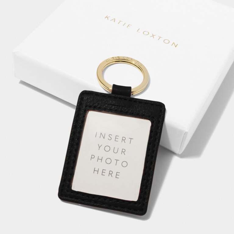 Beautifully Boxed Photo Keychain 'Love Has Four Paws' In Black