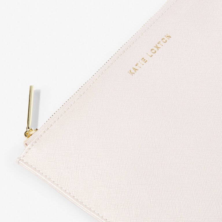 Secret Message Bridal Pouch 'Maid Of Honour' in Pearlescent White