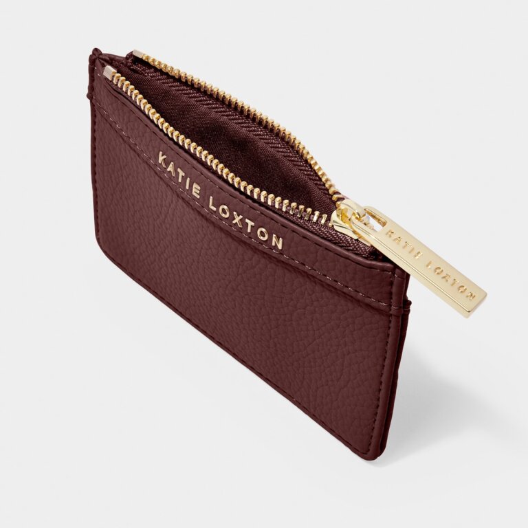 Cleo Coin Purse And Card Holder in Burgundy