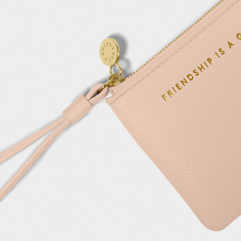 Positivity Pouch 'Friendship Is A Gift To Treasure' in Nude Pink