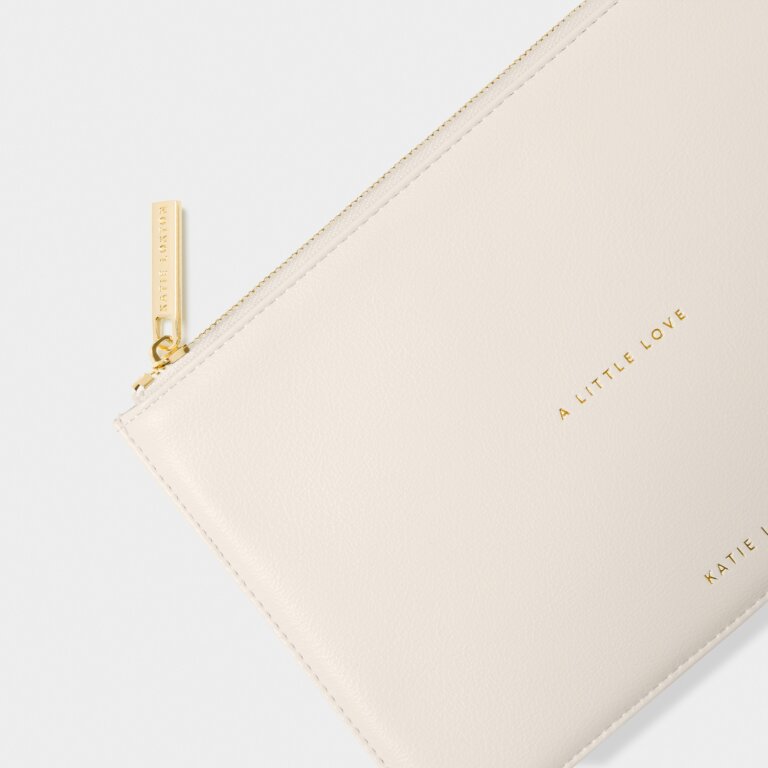 Sentiment Pouch 'A Little Love' in Off White