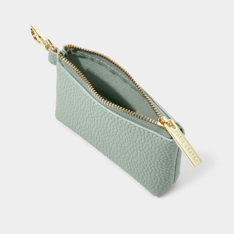 Evie Clip-On Coin Purse in Slate Blue