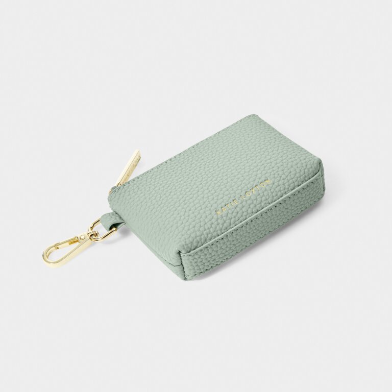 Evie Clip On Coin Purse in Slate Blue