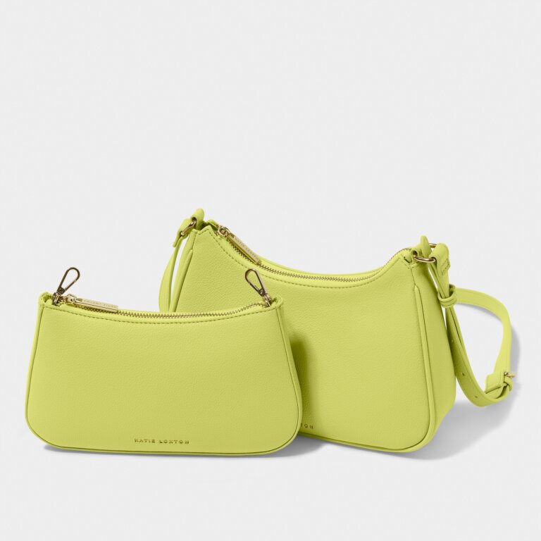 Aria Scoop Crossbody Bag in Lime Green