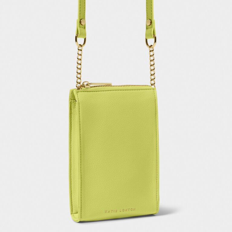 Zana Slim Crossbody Bag in Lime Green