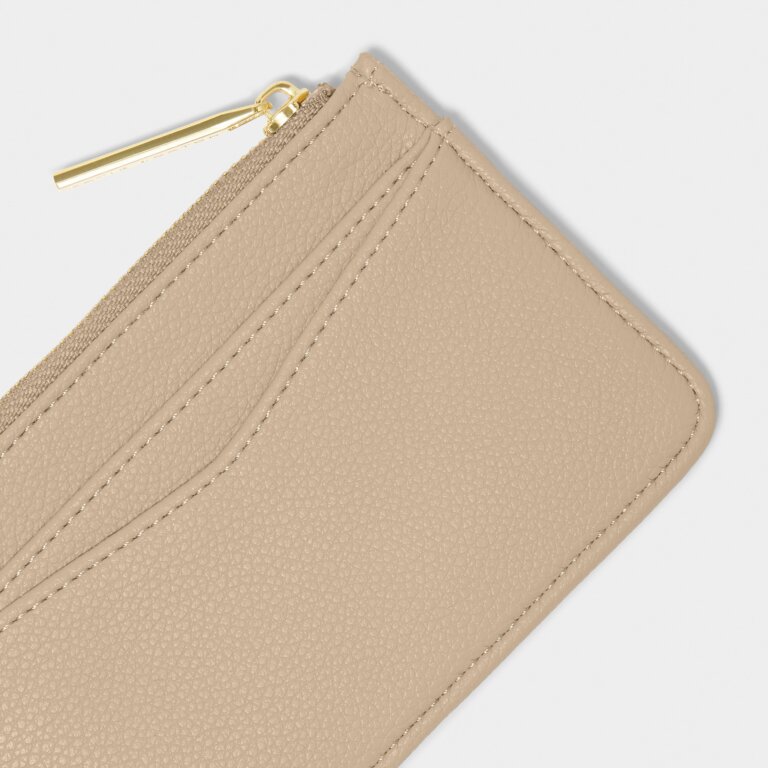Hana Coin And Card Holder in Light Taupe