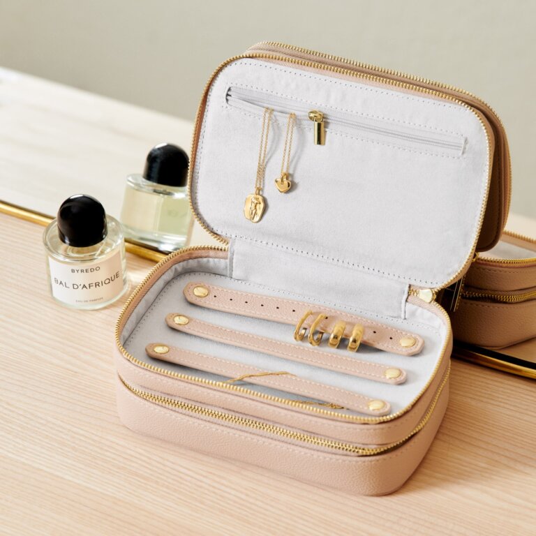 Jewellery And Accessories Travel Case in Nude Pink