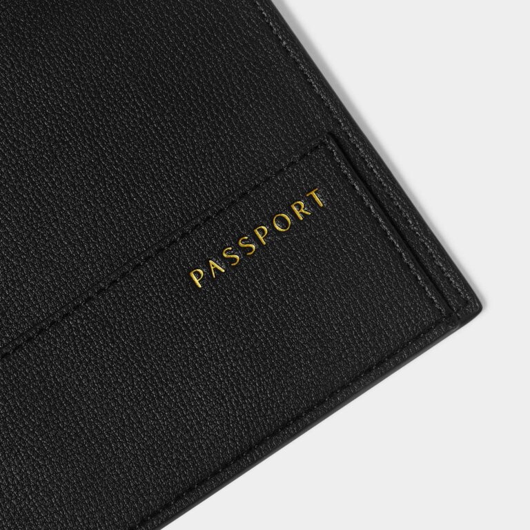 Sentiment Travel Wallet 'Explore, Dream, Discover' in Black