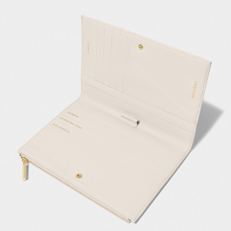 Travel Document Holder in Off White
