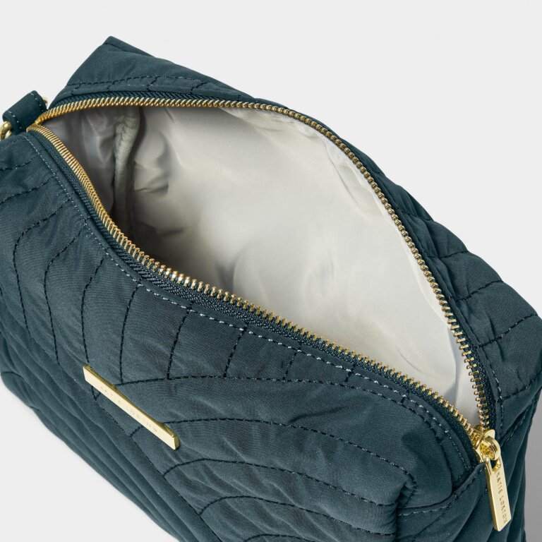 Quilted Wristlet Organiser in Dusty Navy