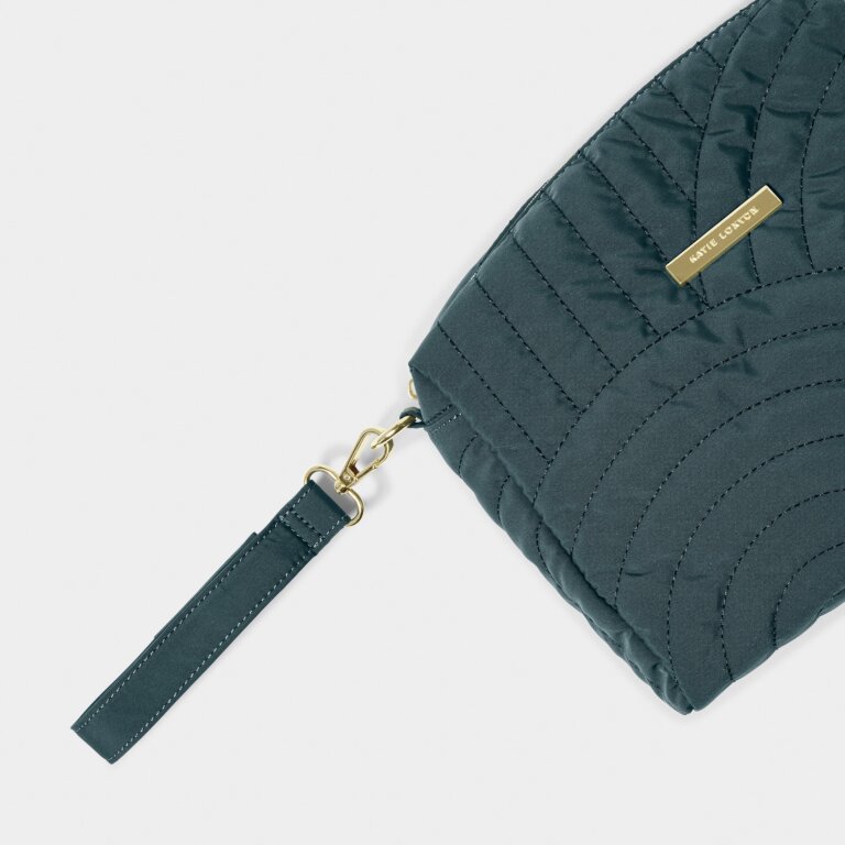 Quilted Wristlet Organiser in Dusty Navy