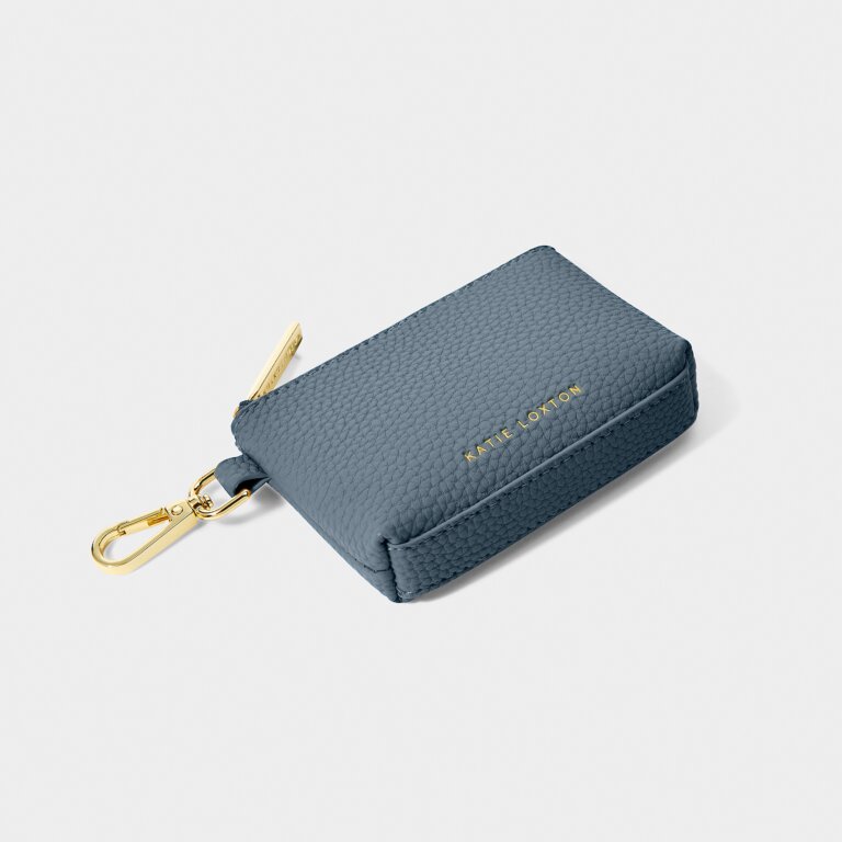 Evie Clip-On Coin Purse in Navy