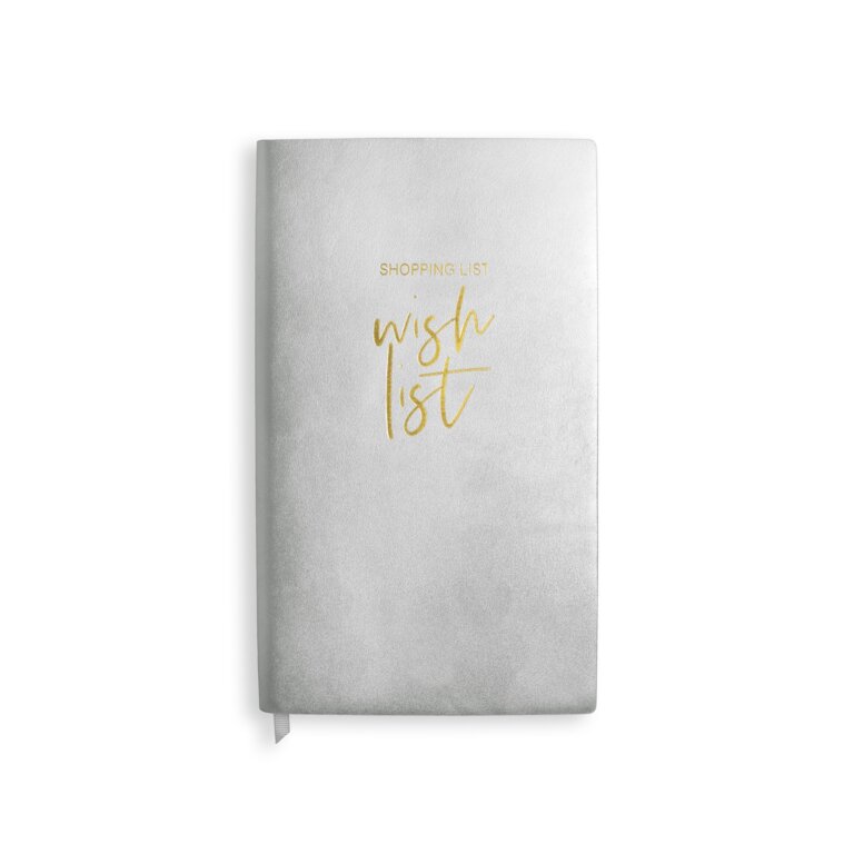 Shopping List/Wish List Notebook | Metallic Silver