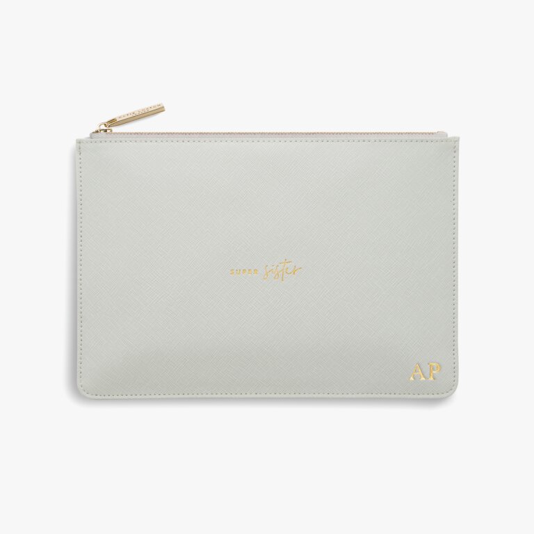 Perfect Pouch 'Super Sister' in Pale Grey