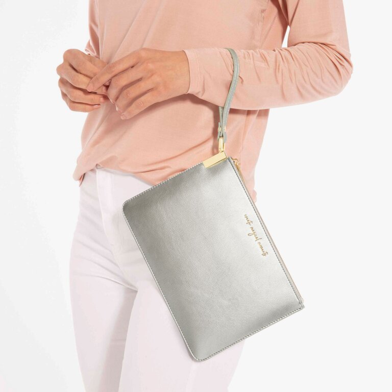 Secret Message Pouch Create Magical Moments In Metallic Silver