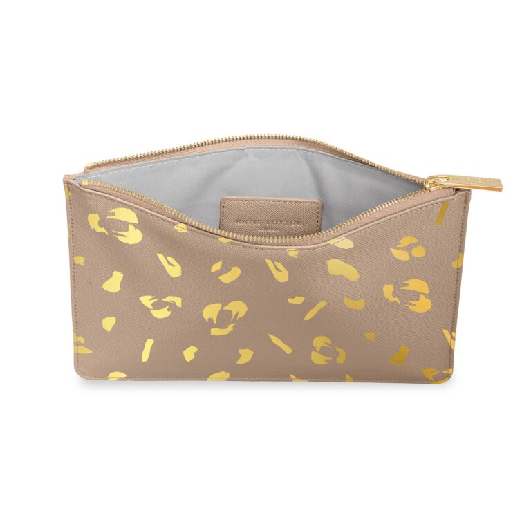 Perfect Pouch | Leopard Print | Taupe