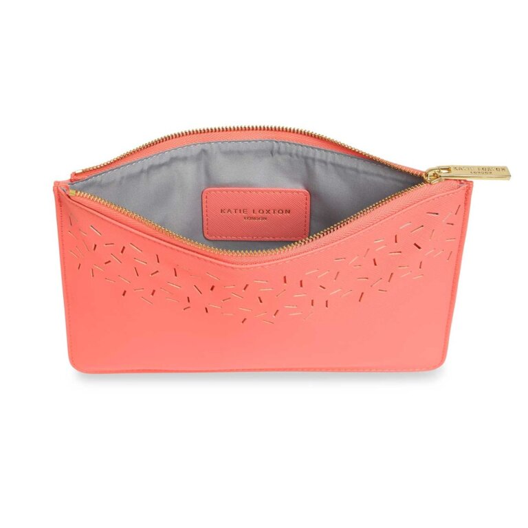 Laser Cut Perfect Pouch | Coral