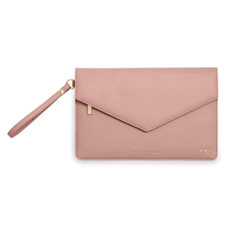 Esme Envelope Clutch Bag In Pink