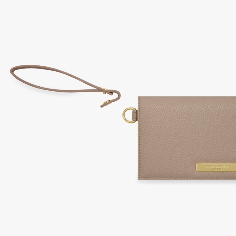 Cleo Wristlet In Taupe