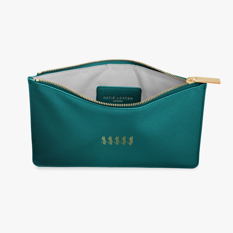 Perfect Pouch '$$$$$' In Forest Green