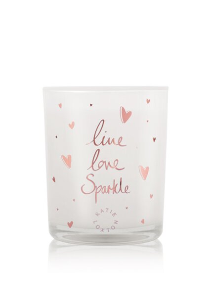 Live Love Sparkle Candle | Beach Rose And Sweet Pea