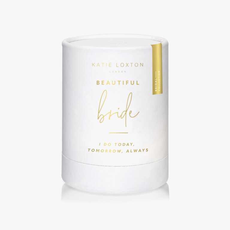 Sentiment Candle 'Beautiful Bride' In White Blossom And Vanilla