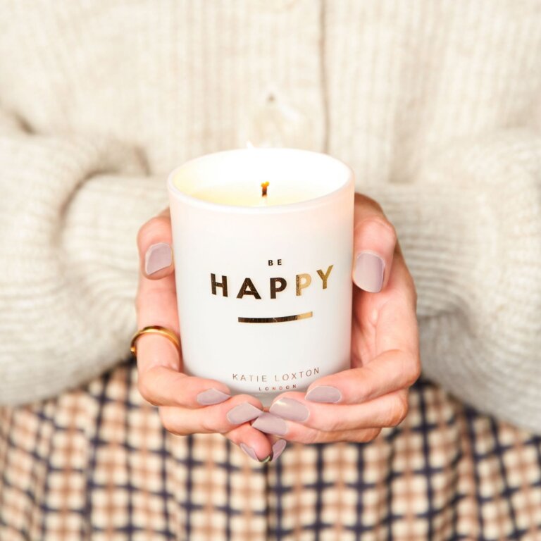 Sentiment Candle Be Happy Pomelo And Lychee Flower