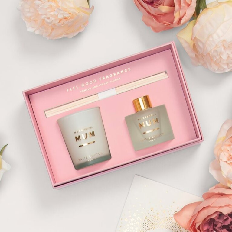 Sentiment Mini Fragrance Set 'Wonderful Mum' White Orchid And Soft Cotton