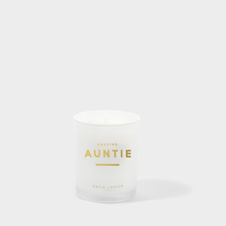 Sentiment Candle 'Amazing Auntie' In Grapefruit And Pink Peony