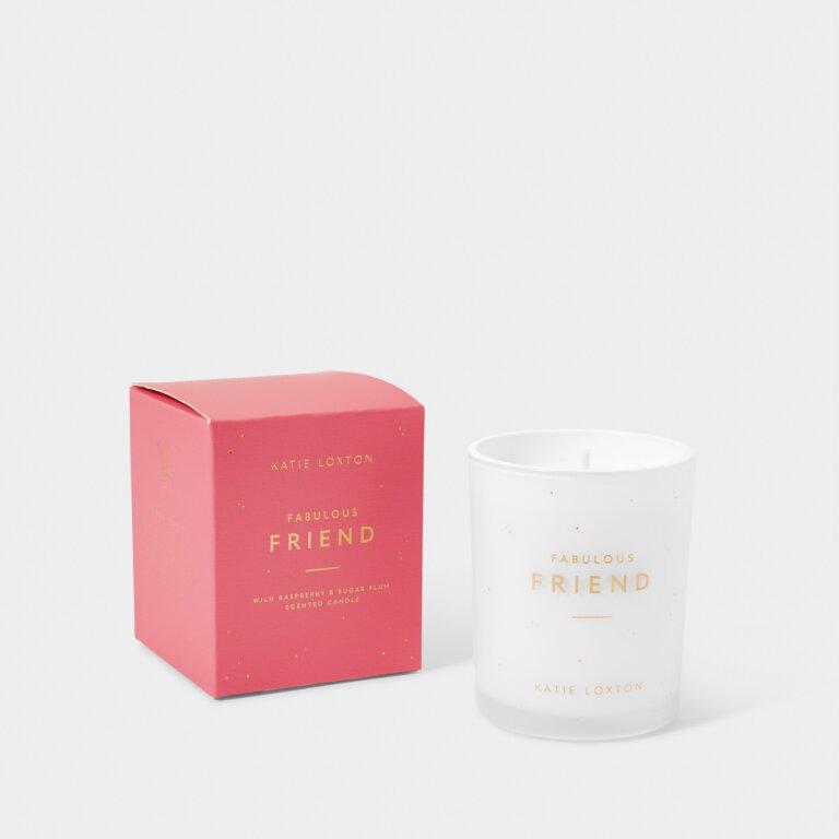 Sentiment Candle 'Fabulous Friend' In Wild Raspberry And Sugar Plum
