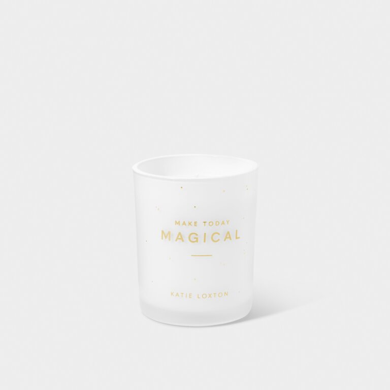 Sentiment Candle 'Make Today Magical' In Fresh Linen And White Lily