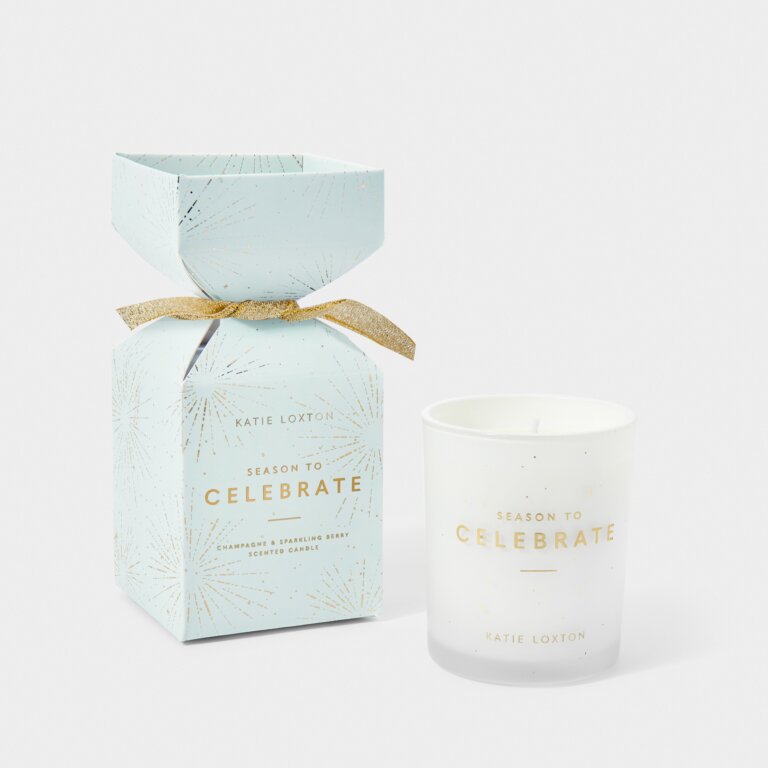 Christmas Candle 'Season To Celebrate' Champagne And Sparkling Berry