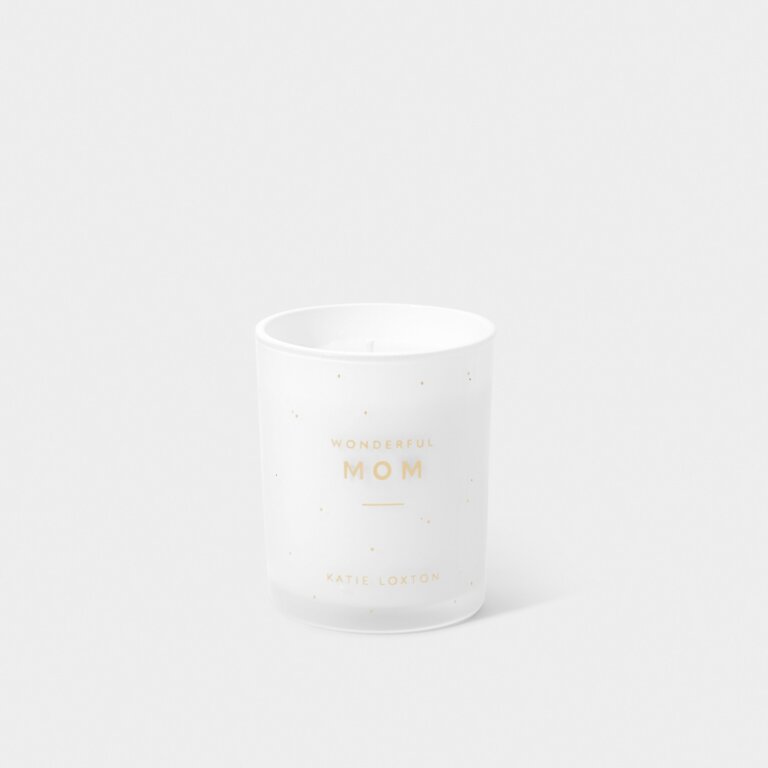 Sentiment Candle 'Wonderful Mom' In Sweet Vanilla And Salted Caramel