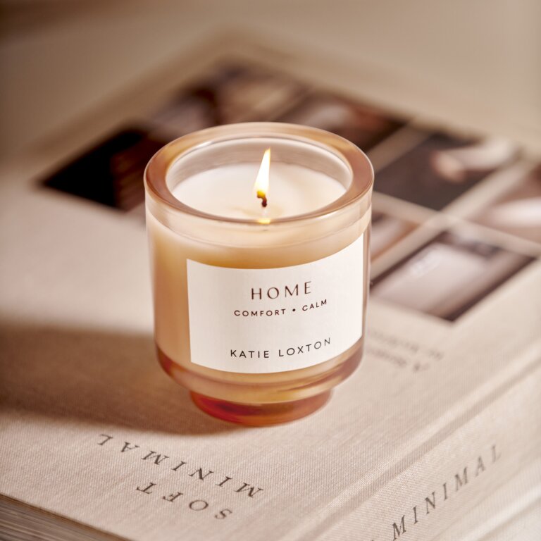 Sentiment Candle 'Home' Fresh Linen And White Lily