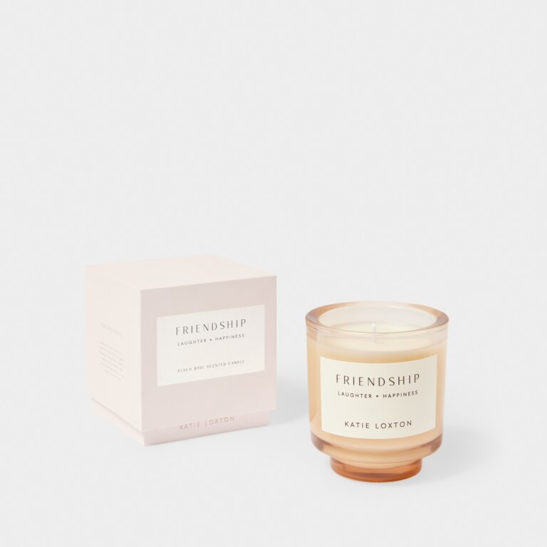 Sentiment Candle 'Friendship' Peach Rose And Sweet Mandarin