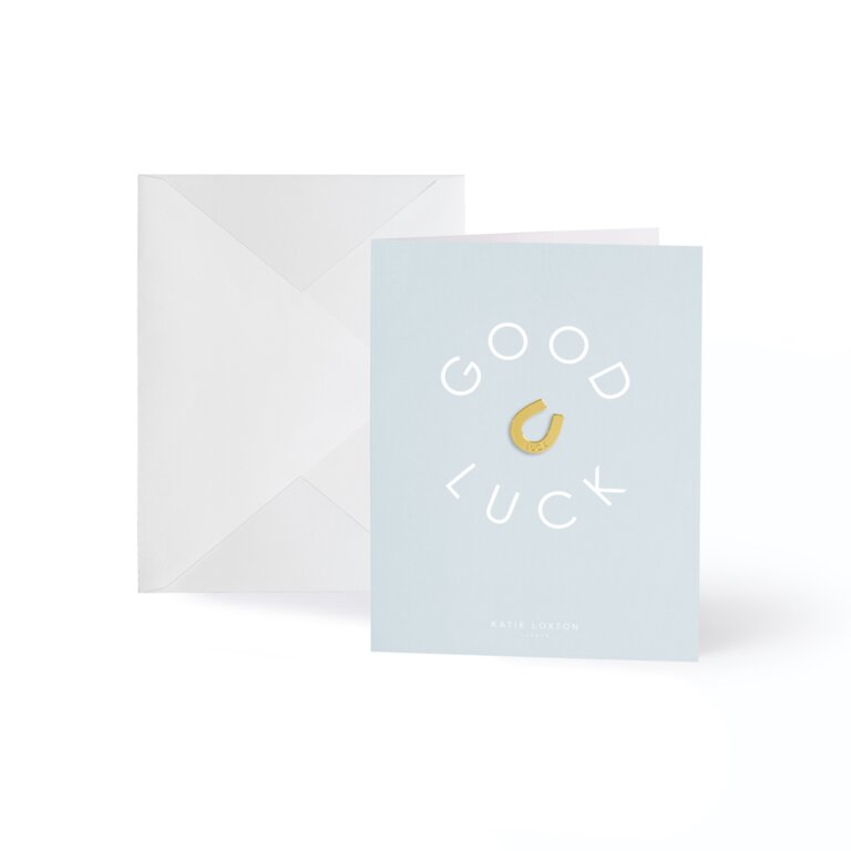 Gold Badge Greeting Cards 'Good Luck' Pack Of 6