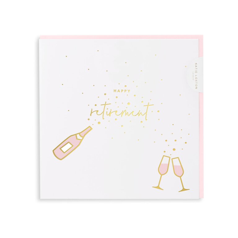 Square Greeting Cards 'Happy Retirement' Pack Of 6 
