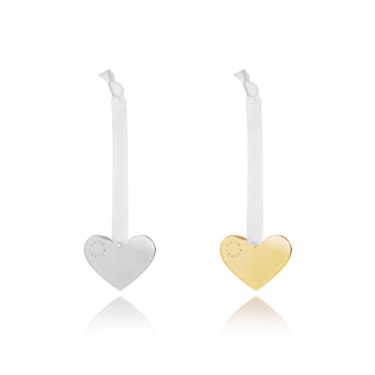 Mini Heart Shape Decorations in Silver And Gold