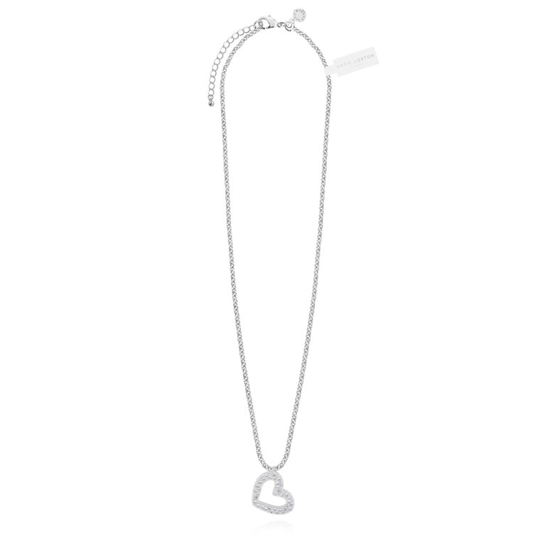 Lucia Lustre Heart Organic Pave Necklace