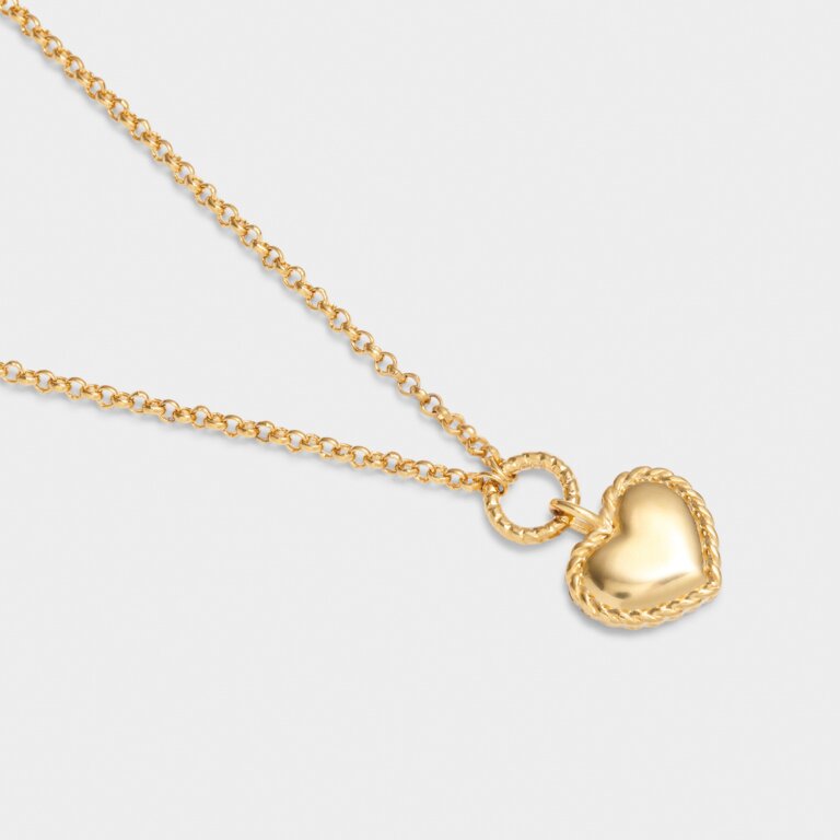 'Love' Waterproof Gold Heart Necklace