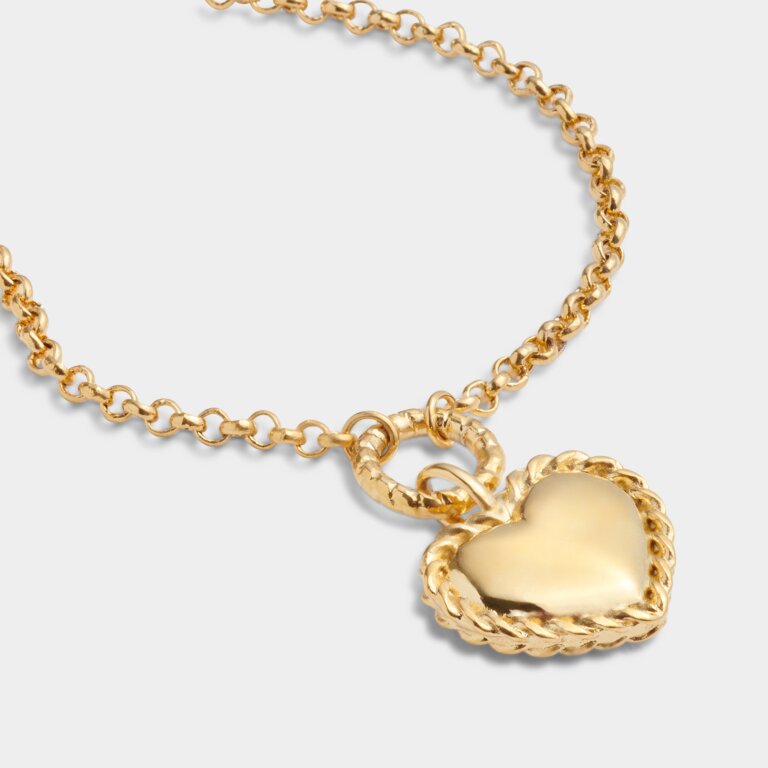 'Love' Waterproof Gold Heart Bracelet
