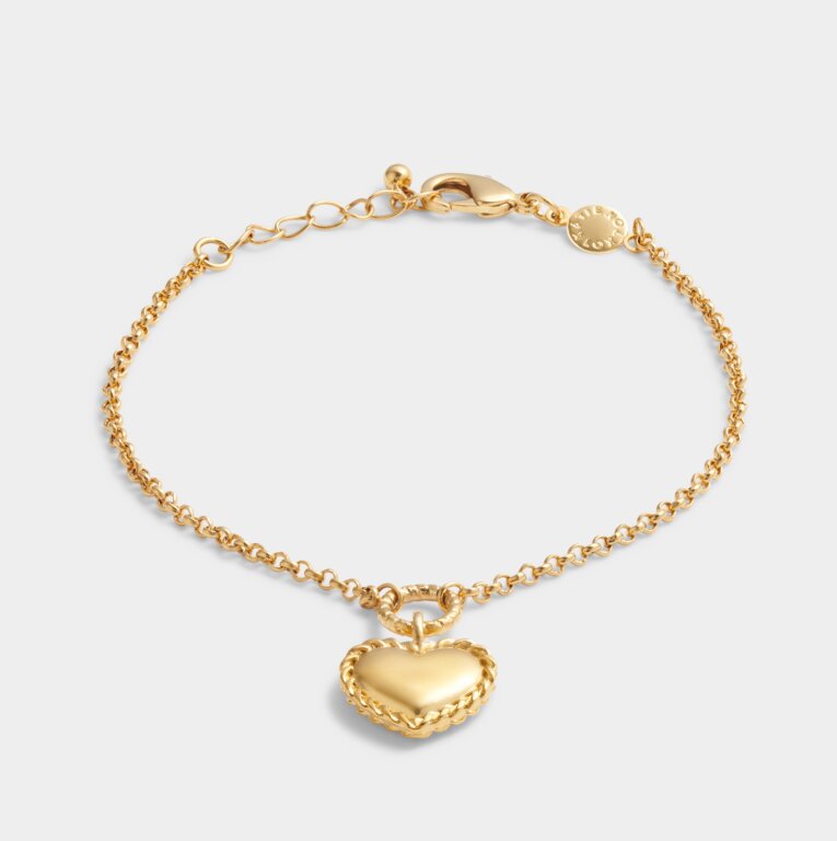 'Love' Waterproof Gold Heart Bracelet