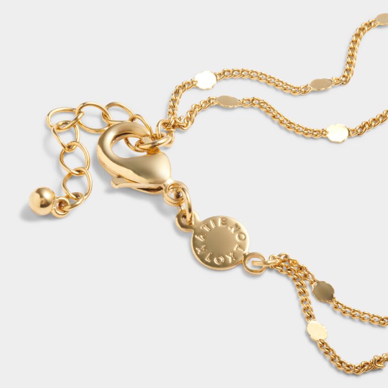 'Luck' Waterproof Gold Antique Coin Bracelet