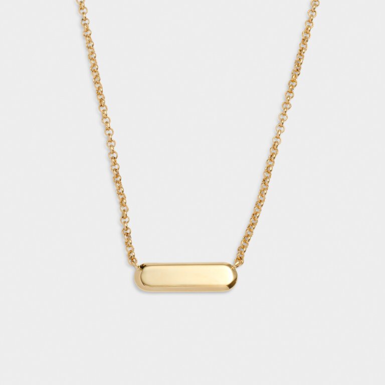 'With Love' Waterproof Gold Signet Necklace