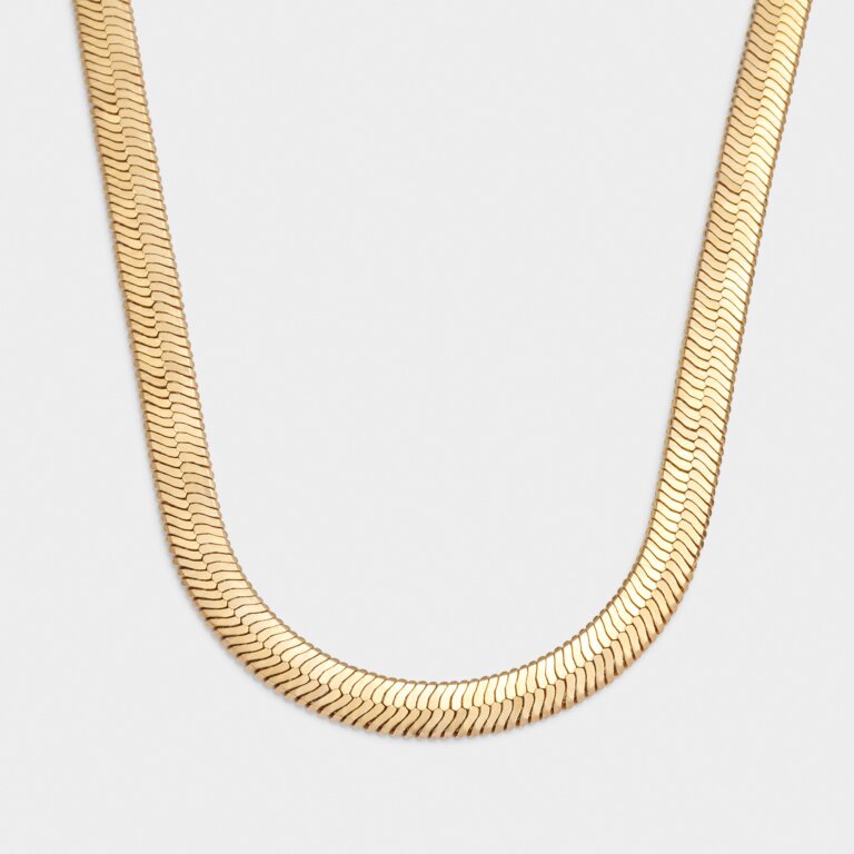 Ciana Waterproof Gold Large Snake Chain Necklace