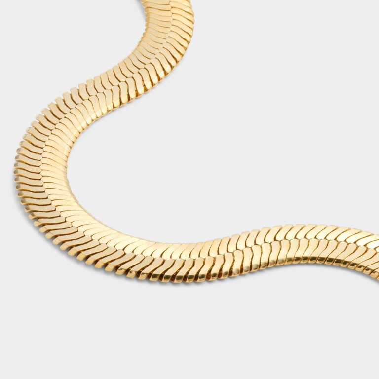 Ciana Waterproof Gold Large Snake Chain Bracelet